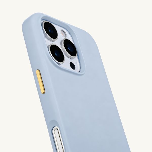Selencia Rivièra MagSafe Backcover met afneembare haakjes Apple iPhone 16 Pro Max - Powder Blue