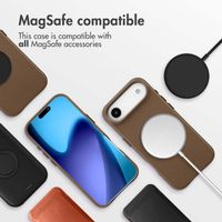 Accezz Leather Back Cover with MagSafe Apple iPhone Air - Coffee Brown