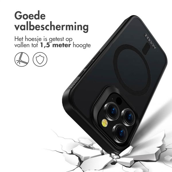 Accezz Rugged Frosted MagSafe Backcover Apple iPhone 14 Pro Max - Zwart