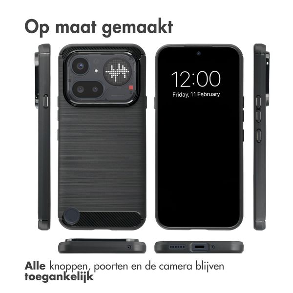 imoshion Brushed Backcover Nothing Phone (4a) Pro - Zwart