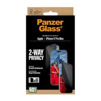 PanzerGlass Privacy Ultra-Wide Fit Anti-Bacterial Screenprotector incl. applicator Apple iPhone 17 Pro Max
