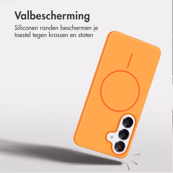 imoshion Color Backcover met Thin MagSafe Ring Samsung Galaxy S25 / S24 - Oranje