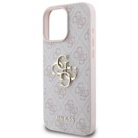 Guess 4G Metal Logo Backcover iPhone 16 Pro Max - Roze