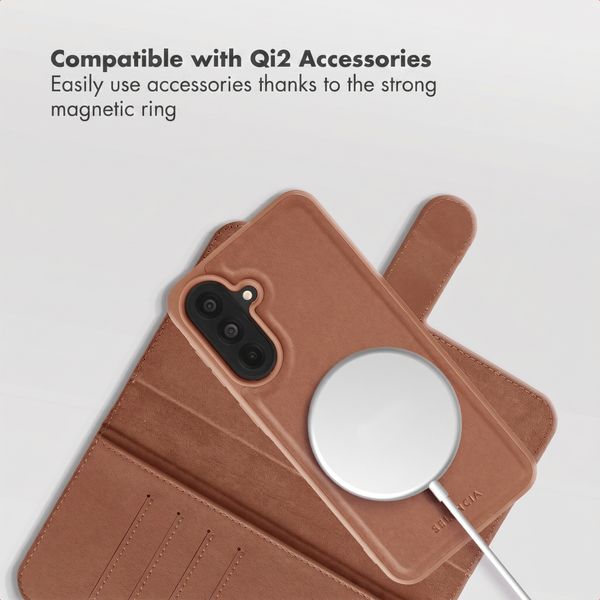 Selencia Olyn Detachable Bookcase with MagSafe Samsung Galaxy A37 (5G) - Brown