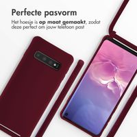 imoshion Siliconen hoesje met koord Samsung Galaxy S10 - Donkerrood