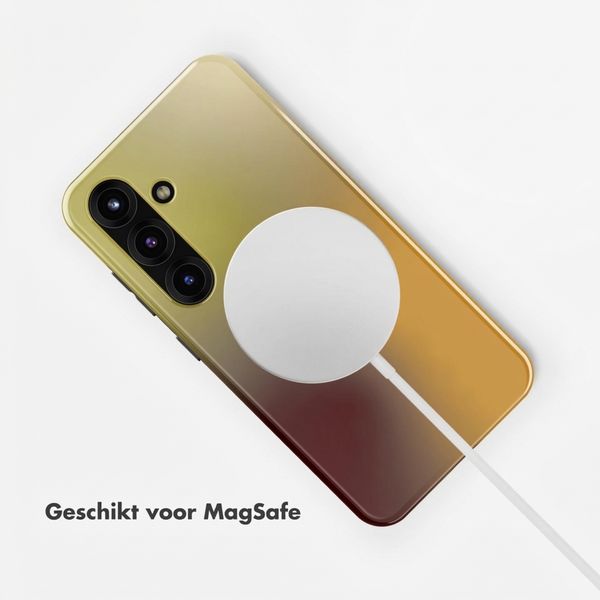 Selencia Vivid Backcover met MagSafe Samsung Galaxy S25 - Gradient Olive Dust
