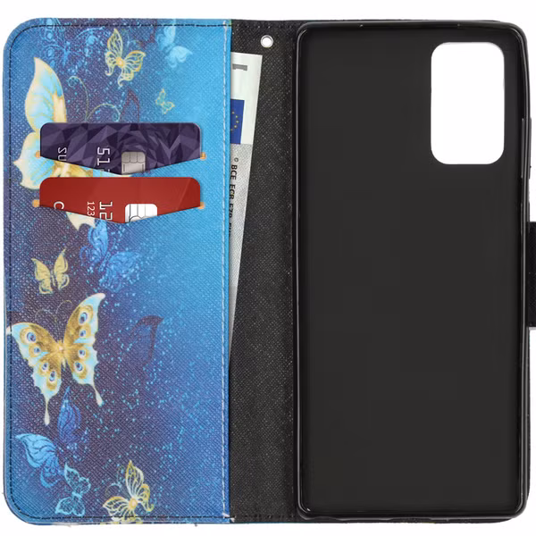 Design Softcase Bookcase Samsung Galaxy Note 20 - Vlinders
