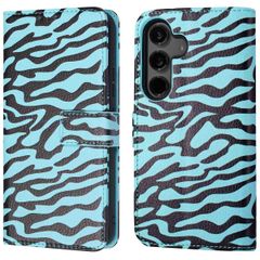 imoshion Design Bookcase Samsung Galaxy S24 - Black Blue Stripes