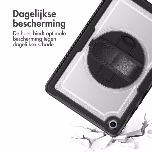 Accezz Rugged Backcover met schouderstrap Samsung Galaxy Tab A9 Plus - Transparent