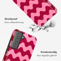 Selencia Vivid Tough Backcover Samsung Galaxy S21 FE - Wave Vibes Lipstick