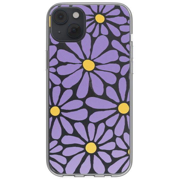 imoshion  Design hoesje iPhone 14 - Tropical Violet Flowers Connect