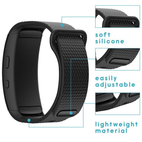 imoshion Siliconen bandje Samsung Gear Fit 2 / 2 Pro - Zwart