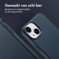 Accezz MagSafe Leather Backcover Apple iPhone 14 - Nightfall Blue