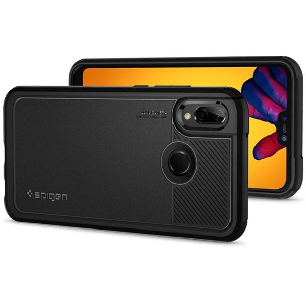 Spigen Marked Armor Backcover Huawei P20 Lite - Zwart