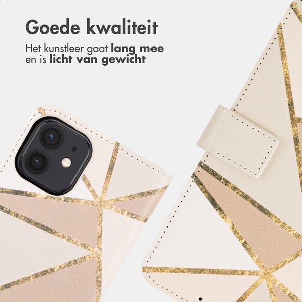 imoshion Design Bookcase Apple iPhone 12 (Pro) - Beige Graphic