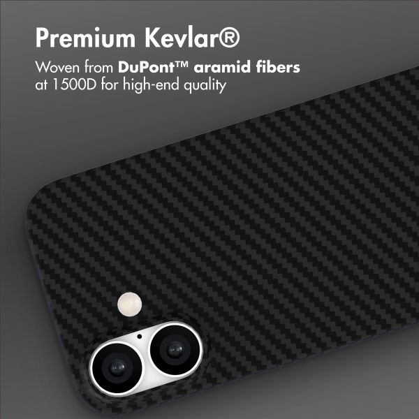 Accezz MagSafe Kevlar® Back Cover Apple iPhone 16 - Black