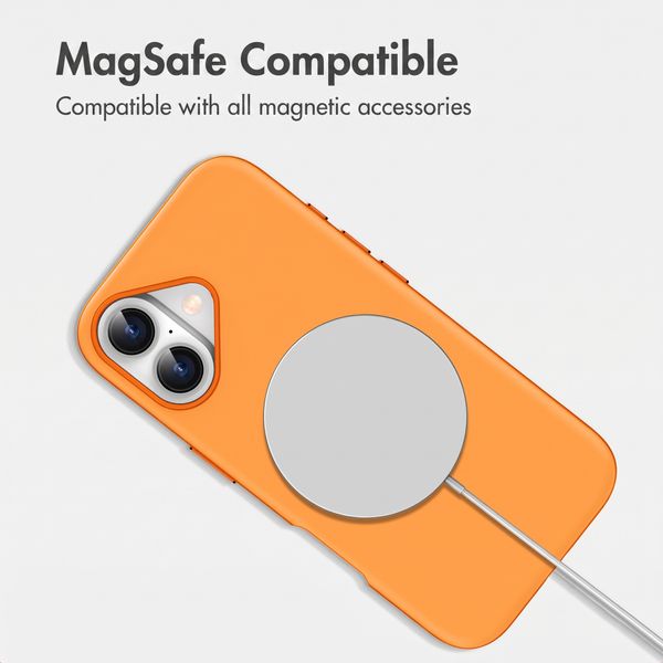 imoshion Colour Back Cover with Thin MagSafe Ring Apple iPhone 16 - Orange