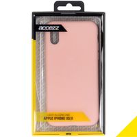 Accezz Liquid Silicone Backcover iPhone Xs / X - Roze