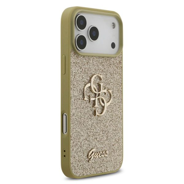 Guess Big 4G Logo Backcover Grained Apple iPhone 17 Pro Max - Goud