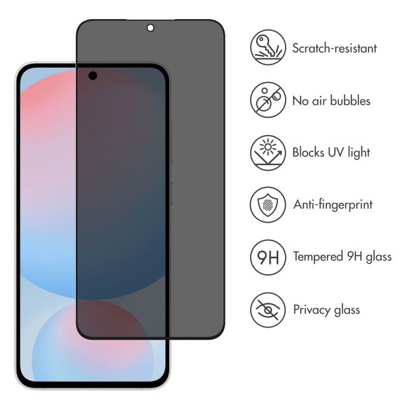 Accezz Tempered Glass Privacy Screenprotector Samsung Galaxy S26 FE / S25 FE / A57