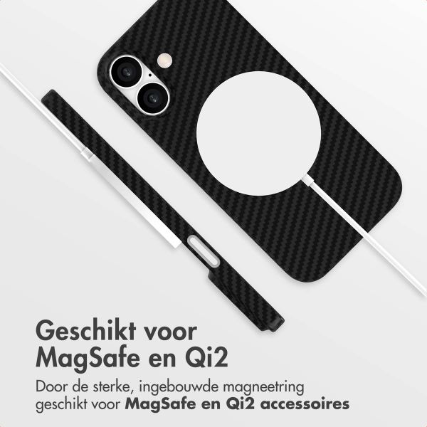 Accezz MagSafe Kevlar Backcover Apple iPhone 16 - Zwart
