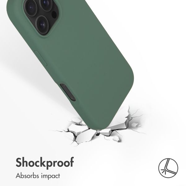 Accezz Liquid Silicone Back Cover with MagSafe Apple iPhone 16 Pro - Dark Green