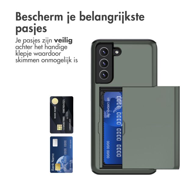 imoshion Backcover met pasjeshouder Samsung Galaxy S21 FE - Donkergroen