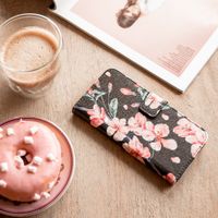imoshion Design Softcase Bookcase Samsung Galaxy A32 (5G) - Blossom Watercolor Black