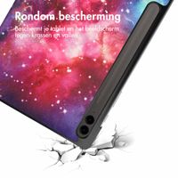 imoshion Design Trifold Bookcase Samsung Galaxy Tab S10 Plus / Tab S9 FE Plus / Tab S9 Plus - Space