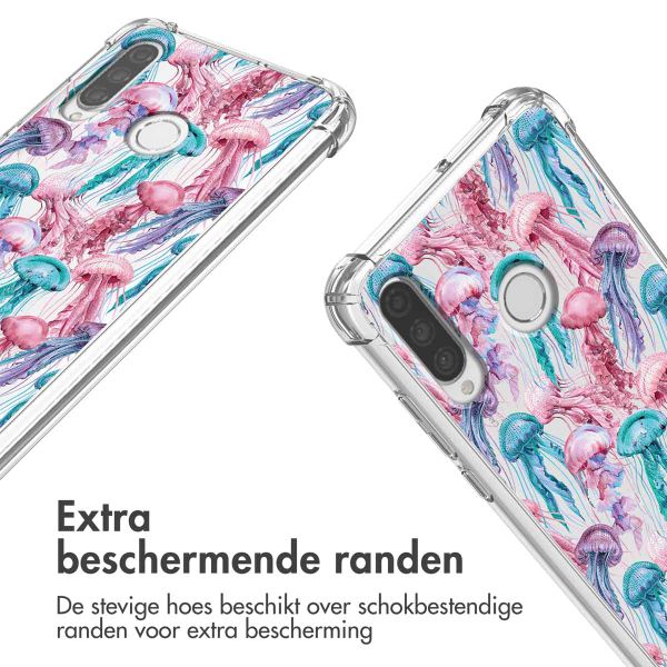 imoshion Design hoesje met koord Huawei P30 Lite - Jellyfish Watercolor