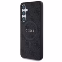 Guess Classic 4G Logo Backcover met MagSafe Samsung Galaxy S25 - Zwart