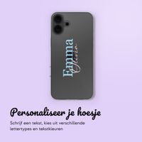 Gepersonaliseerd hoesje met naam iPhone 16 - Transparant