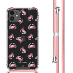imoshion Design hoesje met koord Apple iPhone 11 - Crab Watercolor