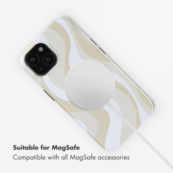 Selencia Vivid Back Cover with MagSafe Apple iPhone 15 - Desert Waves Beige