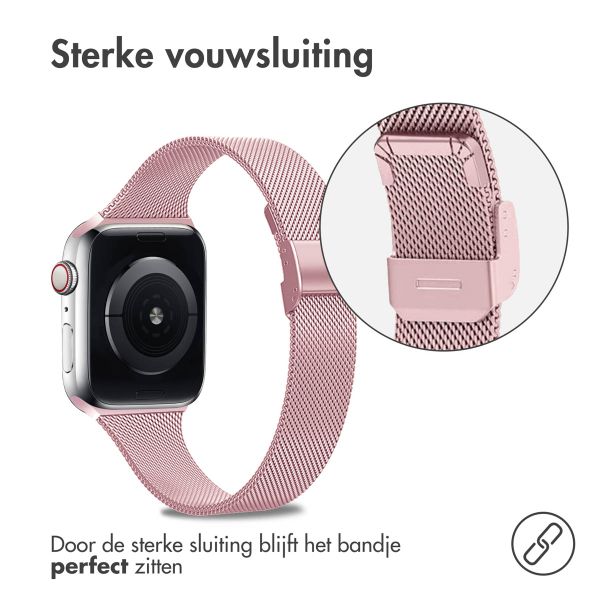 imoshion Milanees vouwbandje Apple Watch Series 1 t/m 9 / SE (38/40/41 mm) | Series 10 / 11 (42 mm) - Roze