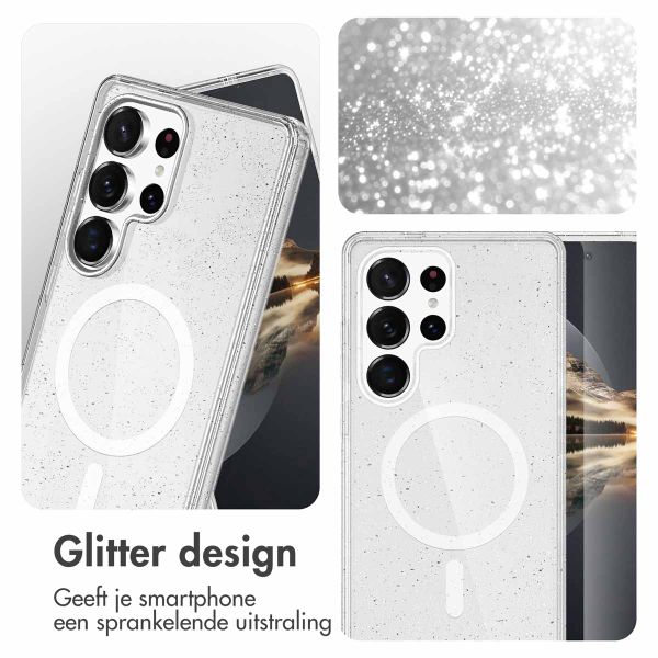 imoshion Sparkle Backcover met MagSafe Samsung Galaxy S24 Ultra - Glitter Transparant