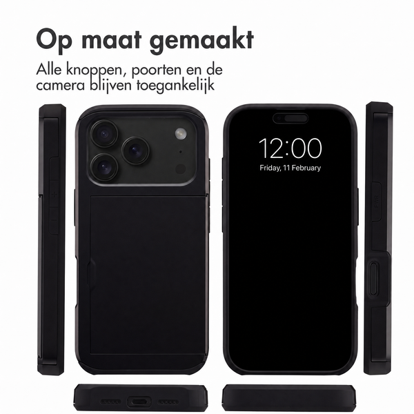 imoshion Backcover met pasjeshouder Apple iPhone 18 Pro Max / 17 Pro Max - Zwart