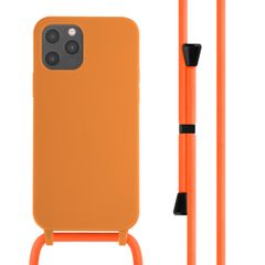 imoshion Silicone Case with Strap Apple iPhone 12 (Pro) - Orange