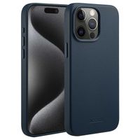 Accezz Leather Back Cover with MagSafe Apple iPhone 15 Pro Max - Nightfall Blue