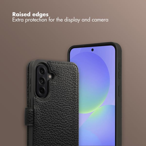 Selencia Riva Bookcase with MagSafe and phone strap Samsung Galaxy A37 (5G) - Black