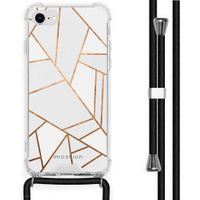 imoshion Design hoesje met koord iPhone SE (2022 / 2020) / 8 / 7 - Grafisch Koper - Wit