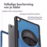 Accezz Rugged Backcover met schouderstrap Samsung Galaxy Tab A9 Plus - Blauw
