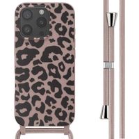 imoshion Siliconen design hoesje met koord Apple iPhone 16 Pro - Animal Pink