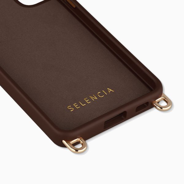 Selencia Rivièra MagSafe Backcover met afneembare haakjes Samsung Galaxy S23 - Choco Brown