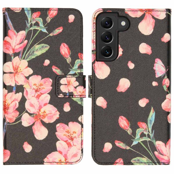 imoshion Design Softcase Bookcase Samsung Galaxy S22 Plus - Blossom Black