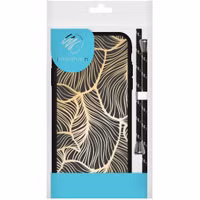 imoshion Design hoesje met koord Samsung Galaxy A50 - Bladeren - Goud