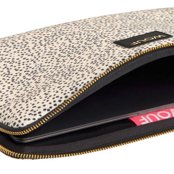 Wouf Daily laptop hoes 13-14 inch - Laptopsleeve - Panna