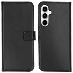 Selencia Echt Leren Bookcase Samsung Galaxy A35 - Zwart