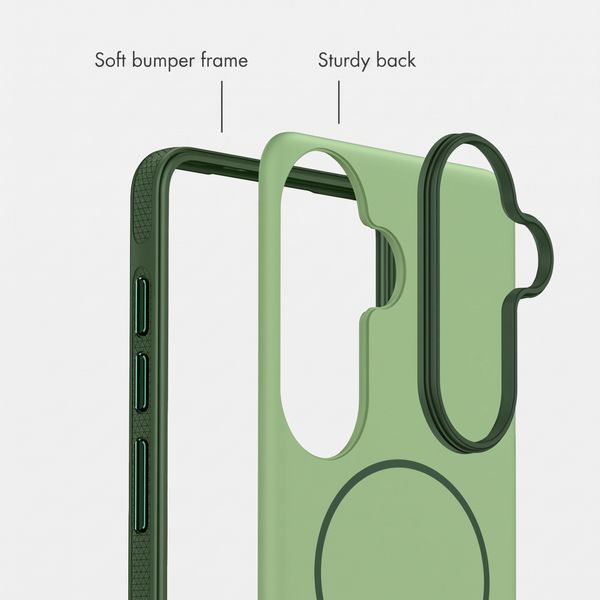 imoshion Colour Back Cover with Thin MagSafe Ring Samsung Galaxy S26 - Dark Green