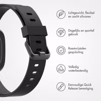 imoshion Siliconen bandje Fitbit Versa / Versa 2 / Versa Lite - Maat L - Zwart